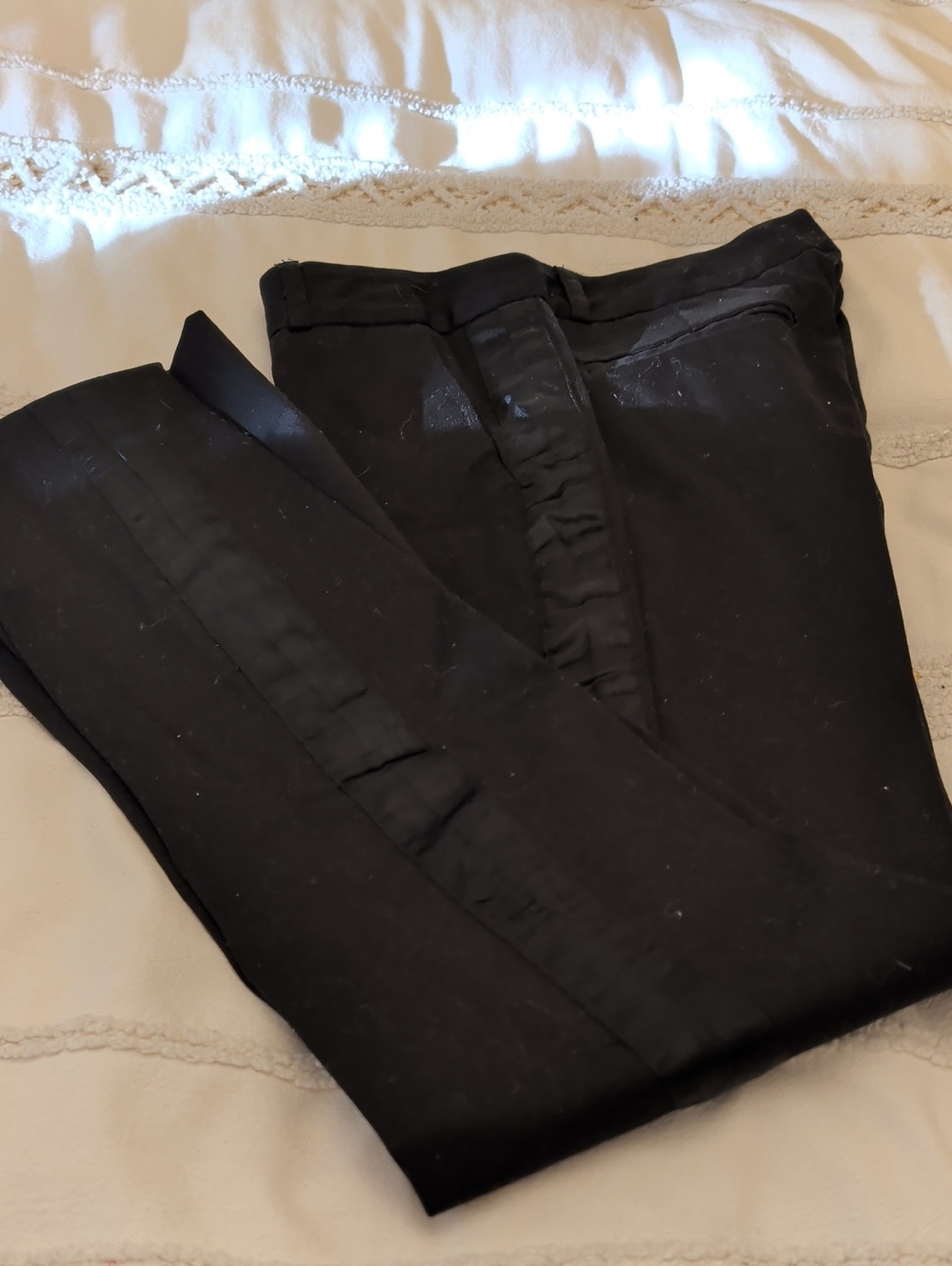 Buffalo David Bitton Women's Black Tuxedo Pants - Sleek Tailored Style